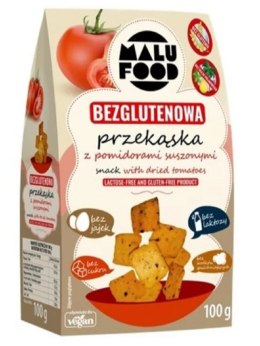 PRZEKĄSKA Z SUSZONYMI POMIDORAMI BEZ CUKRU BEZGLUTENOWA 100 g - MALU FOOD MALU FOOD (ciastka)