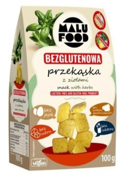 PRZEKĄSKA Z ZIOŁAMI BEZ CUKRU BEZGLUTENOWA 100 g - MALU FOOD MALU FOOD (ciastka)