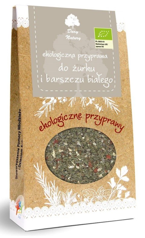 PRZYPRAWA DO ŻURKU I BARSZCZU BIAŁEGO BIO 50 g - DARY NATURY DARY NATURY - przyprawy i zioła PRZYPRAWA DO ŻURKU I BARSZCZU BIAŁEGO BIO 50 g - DARY NATURY DARY NATURY - przyprawy i zioła