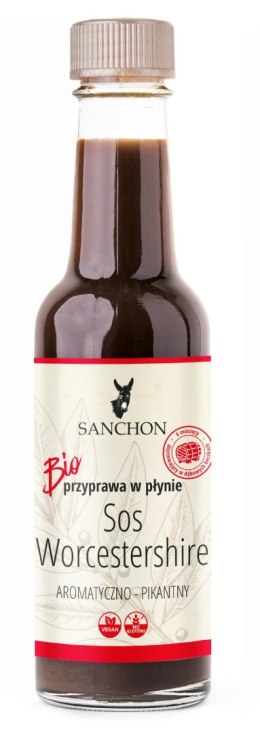 PRZYPRAWA W PŁYNIE WORCESTERSHIRE WEGAŃSKA BEZGLUTENOWA BIO 140 ml - SANCHON SANCHON (sosy, przyprawy w płynie)