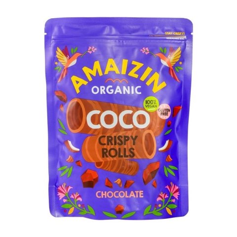 RURKI WAFLOWE KOKOSOWO - CZEKOLADOWE BEZGLUTENOWE BIO 140 g - AMAIZIN AMAIZIN (napoje kokosowe, tortilla, chipsy, inne) RURKI WAFLOWE KOKOSOWO - CZEKOLADOWE BEZGLUTENOWE BIO 140 g - AMAIZIN AMAIZIN (napoje kokosowe, tortilla, chipsy, inne)