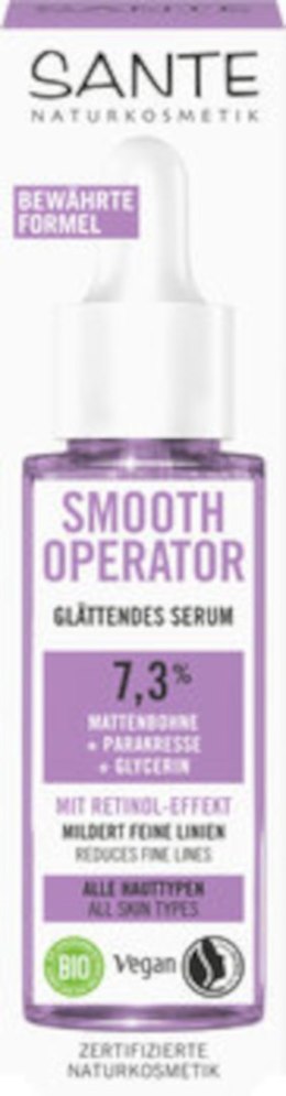 SERUM DO TWARZY WYGŁADZAJĄCE Z EFEKTEM RETINOLU 7,3 % - VIGNA ACONITIFOLIA, PARAKRES I GLICERYNA ECO 30 ml - SANTE SANTE (kosmetyki)