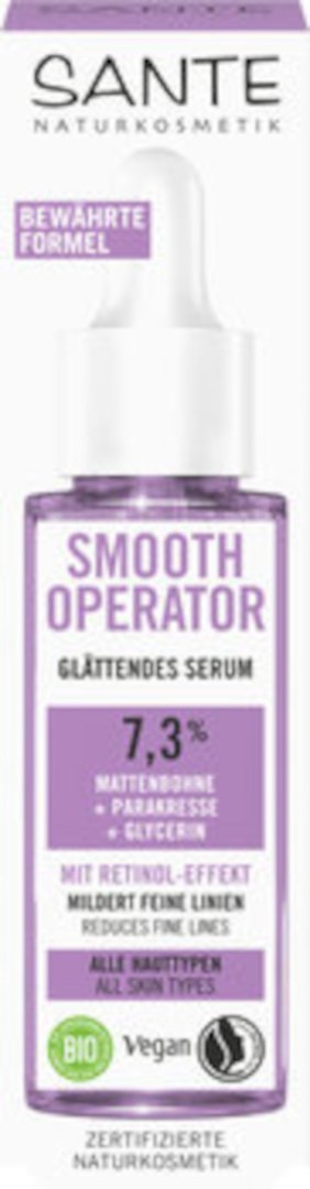 SERUM DO TWARZY WYGŁADZAJĄCE Z EFEKTEM RETINOLU 7,3 % - VIGNA ACONITIFOLIA, PARAKRES I GLICERYNA ECO 30 ml - SANTE SANTE (kosmetyki) SERUM DO TWARZY WYGŁADZAJĄCE Z EFEKTEM RETINOLU 7,3 % - VIGNA ACONITIFOLIA, PARAKRES I GLICERYNA ECO 30 ml - SANTE SANTE (kosmetyki)