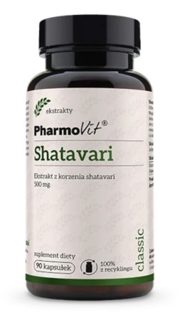 SHATAVARI EKSTRAKT (500 mg) BEZGLUTENOWY 90 KAPSUŁEK - PHARMOVIT (CLASSIC) PHARMOVIT (suplementy diety)