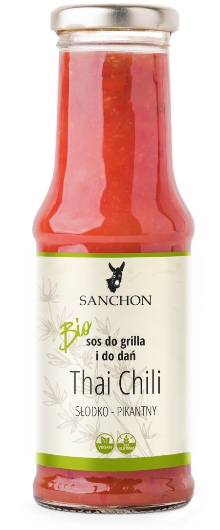 SOS THAI CHILI WEGAŃSKI BEZGLUTENOWY BIO 210 ml - SANCHON SANCHON (sosy, przyprawy w płynie) SOS THAI CHILI WEGAŃSKI BEZGLUTENOWY BIO 210 ml - SANCHON SANCHON (sosy, przyprawy w płynie)