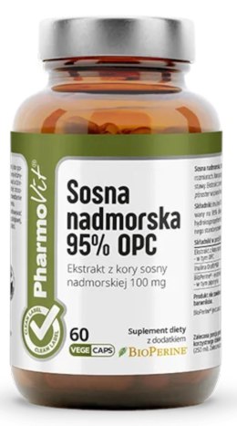 SOSNA NADMORSKA EKSTRAKT 95% OPC BEZGLUTENOWY 60 KAPSUŁEK - PHARMOVIT (CLEAN LABEL) PHARMOVIT (suplementy diety)