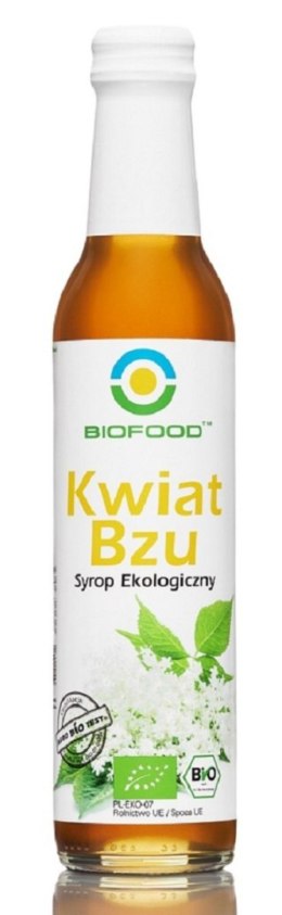 SYROP Z KWIATÓW CZARNEGO BZU BEZGLUTENOWY BIO 250 ml - BIOFOOD BIOFOOD (soki, przetwory, octy, olej kokosowy)