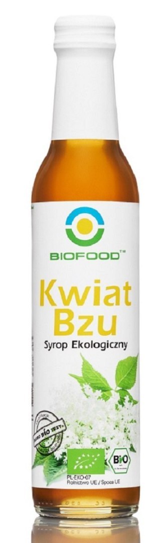 SYROP Z KWIATÓW CZARNEGO BZU BEZGLUTENOWY BIO 250 ml - BIOFOOD BIOFOOD (soki, przetwory, octy, olej kokosowy) SYROP Z KWIATÓW CZARNEGO BZU BEZGLUTENOWY BIO 250 ml - BIOFOOD BIOFOOD (soki, przetwory, octy, olej kokosowy)