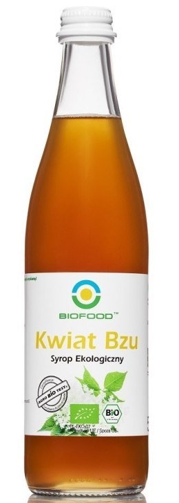 SYROP Z KWIATÓW CZARNEGO BZU BEZGLUTENOWY BIO 500 ml - BIOFOOD BIOFOOD (soki, przetwory, octy, olej kokosowy)
