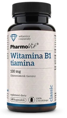 WITAMINA B1 (100 mg) BEZGLUTENOWA 60 KAPSUŁEK - PHARMOVIT (CLASSIC) PHARMOVIT (suplementy diety)