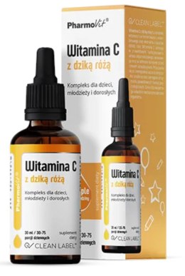 WITAMINA C Z DZIKĄ RÓŻĄ BEZGLUTENOWA W KROPLACH 30 ml - PHARMOVIT PHARMOVIT (suplementy diety)