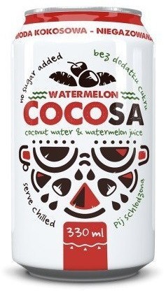 WODA KOKOSOWA Z SOKIEM Z ARBUZA 330 ml - DIET-FOOD (COCOSA) DIET-FOOD