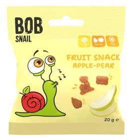 ŻELKI JABŁKO - GRUSZKA BEZ ŻELATYNY BEZGLUTENOWE 20 g - BOB SNAIL BOB SNAIL (przekąski owocowe)