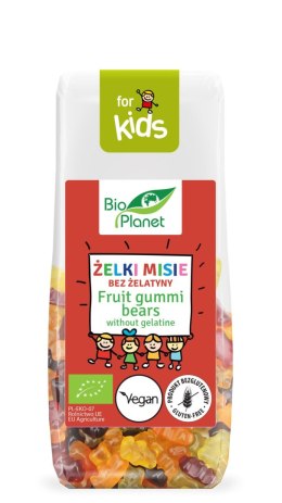 ŻELKI MISIE BEZ ŻELATYNY BEZGLUTENOWE BIO 100 g - BIO PLANET BIO PLANET - seria FOR KIDS