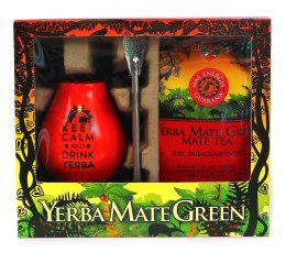 ZESTAW EXCLUSIVE (YERBA MATE MAS ENERGIA GUARANA 400 g, MATERO, BOMBILLA) - MATE GREEN ORGANIC MATE GREEN (yerba mate)