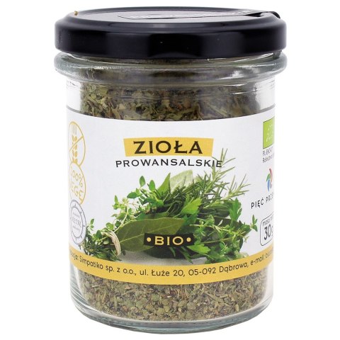 ZIOŁA PROWANSALSKIE BEZGLUTENOWE BIO 30 g - PIĘĆ PRZEMIAN PIĘĆ PRZEMIAN (produkty spożywcze) ZIOŁA PROWANSALSKIE BEZGLUTENOWE BIO 30 g - PIĘĆ PRZEMIAN PIĘĆ PRZEMIAN (produkty spożywcze)